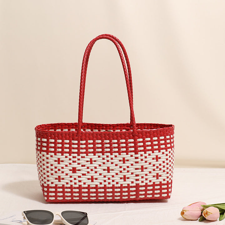 Braided tote bag with modern accents Stornfield