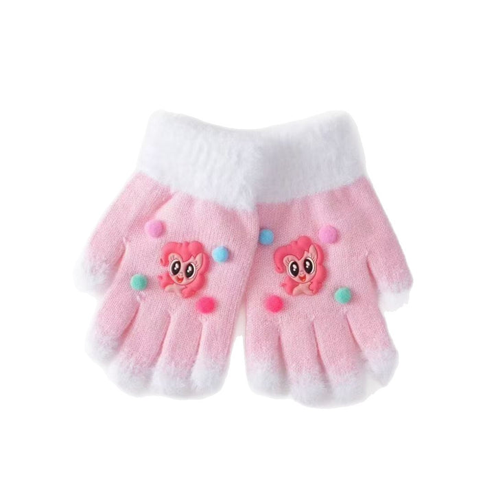 Cute Plush Cartoon-Themed Fingerless Gloves Stornfield