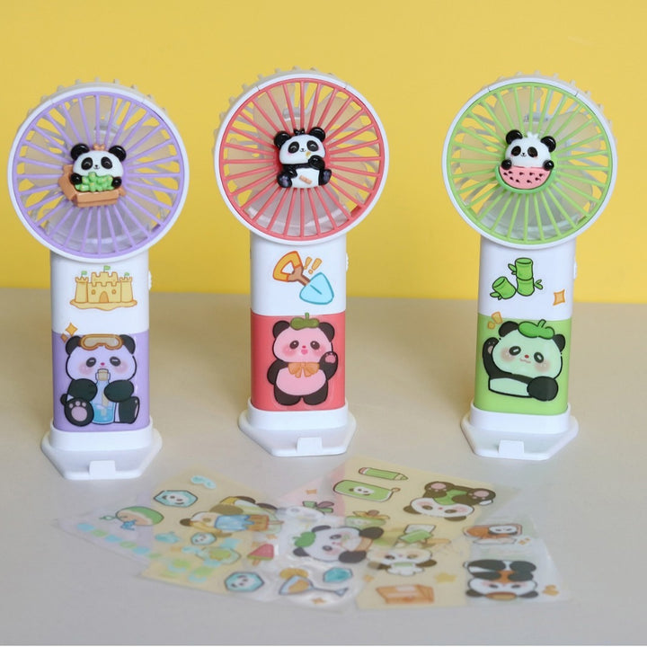 Unisex Portable Hand Fan in Cute Panda Design Stornfield