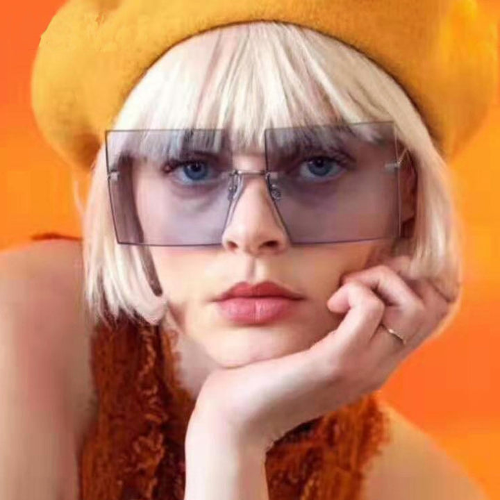 Women’s modern geometric sunglasses with filigree metal frame Stornfield