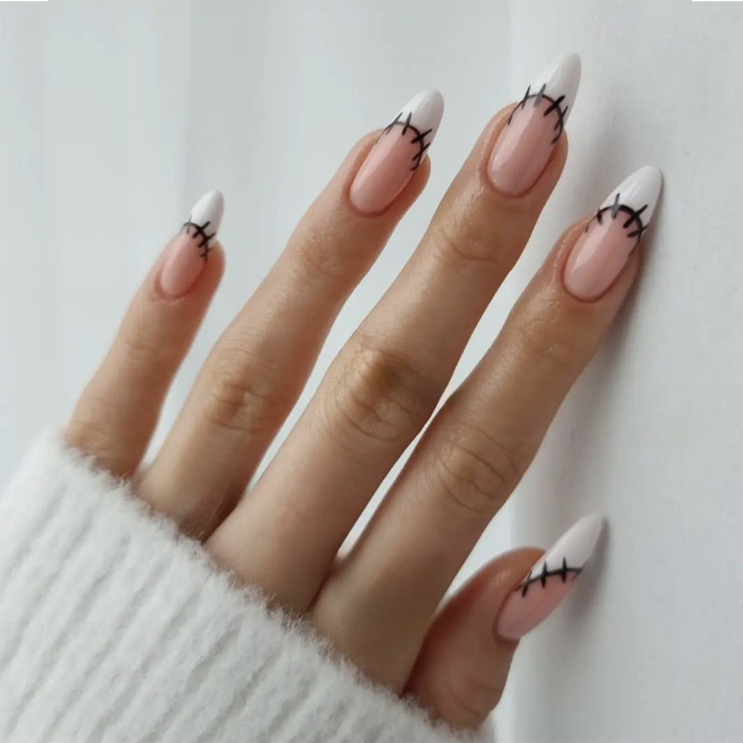 Creative nail art set with original sewing design Stornfield