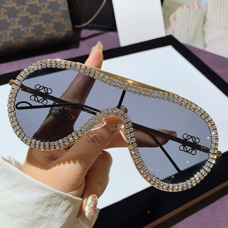 Women's Glamorous Sunglasses with Rhinestone-Embellished Frame Stornfield