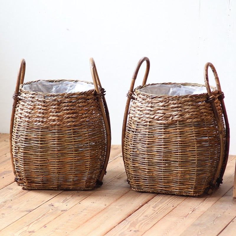 Braided storage basket with practical handles Stornfield