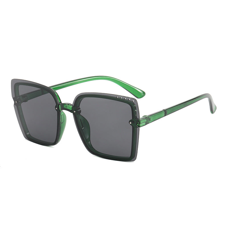 Ladies Square Sunglasses with Sparkling Frame Accents Stornfield