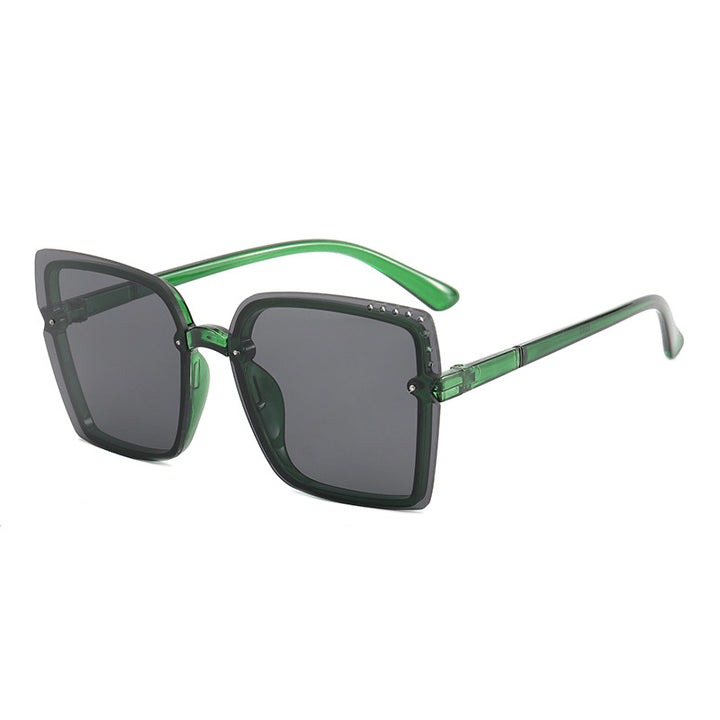 Ladies Square Sunglasses with Sparkling Frame Accents Stornfield