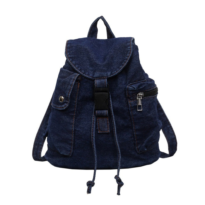 Casual Denim Drawstring Backpack Stornfield