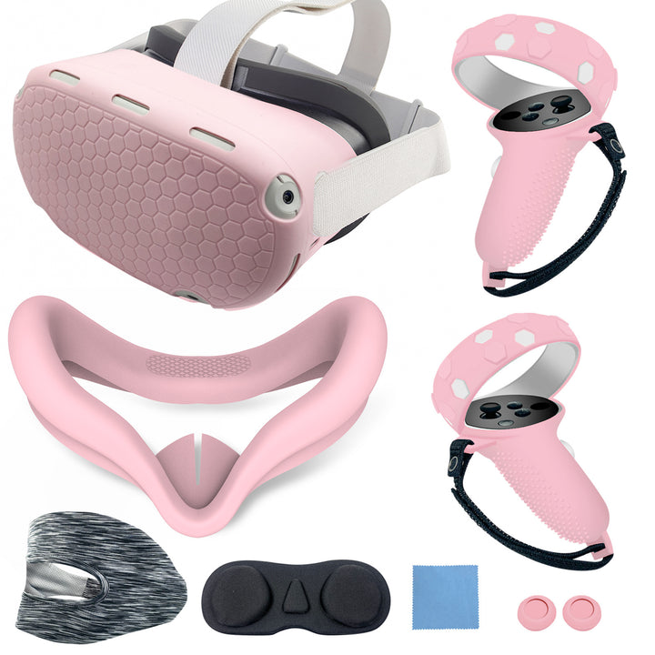 VR headset with ergonomic holding bracket and protective cover Stornfield