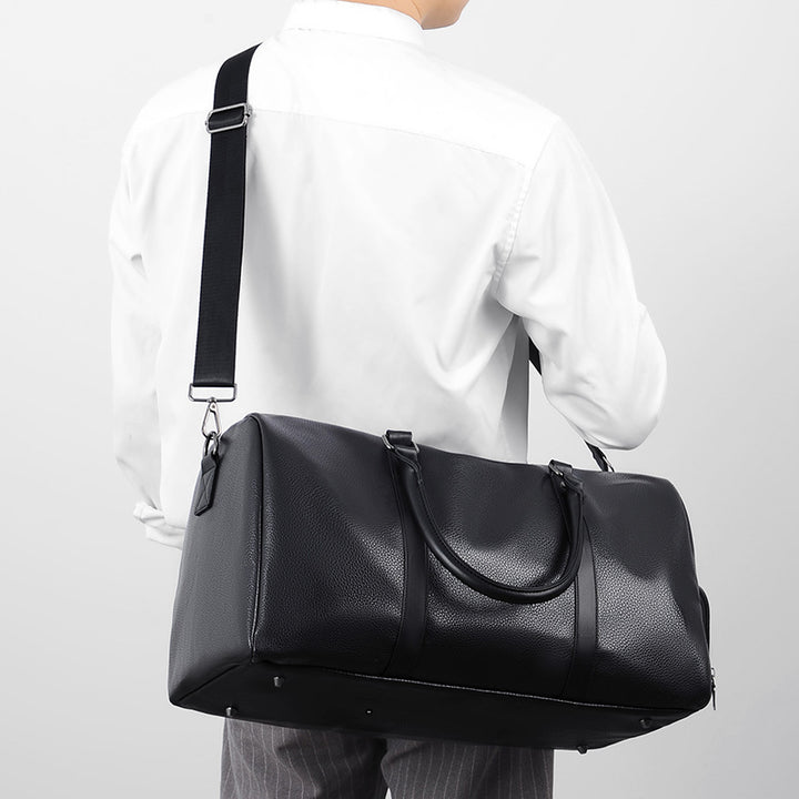 Premium Leather Travel Duffle Stornfield