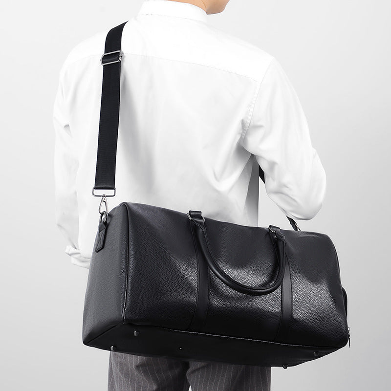 Premium Leather Weekend Travel Duffle Stornfield