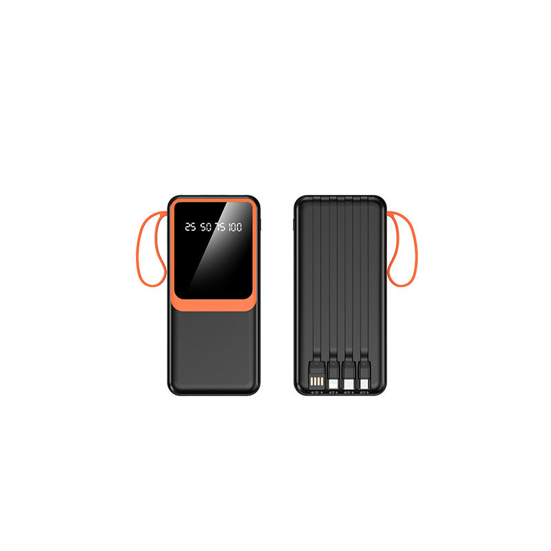 Portable power bank with digital charging display and integrated cable Stornfield