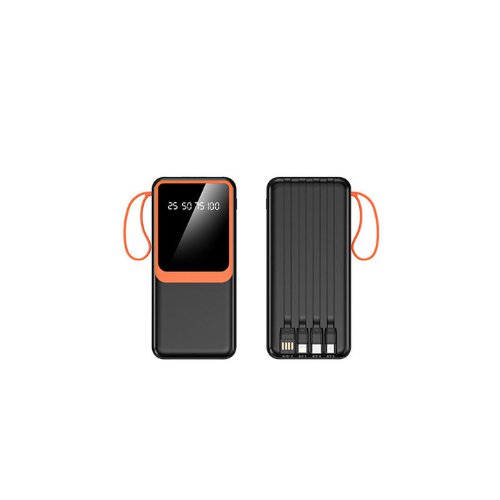 Portable power bank with digital charging display and integrated cable Stornfield