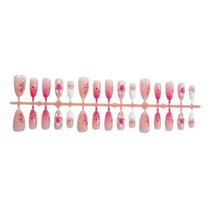 Artificial nails with floral decorations Stornfield