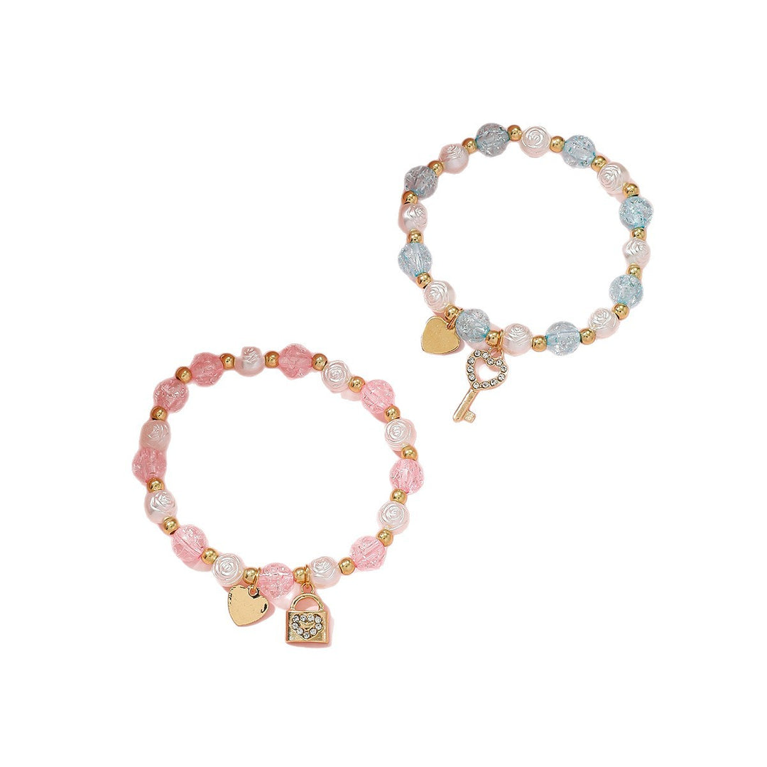 Playful bracelet set with heart and key design Stornfield