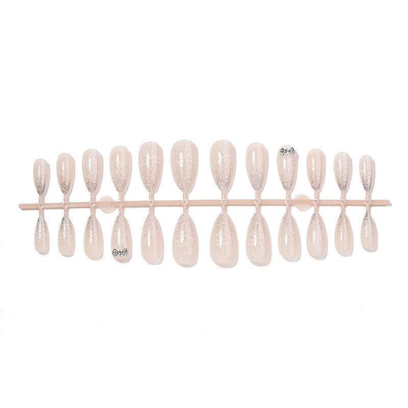 Elegant artificial nail set with glitter accents Stornfield