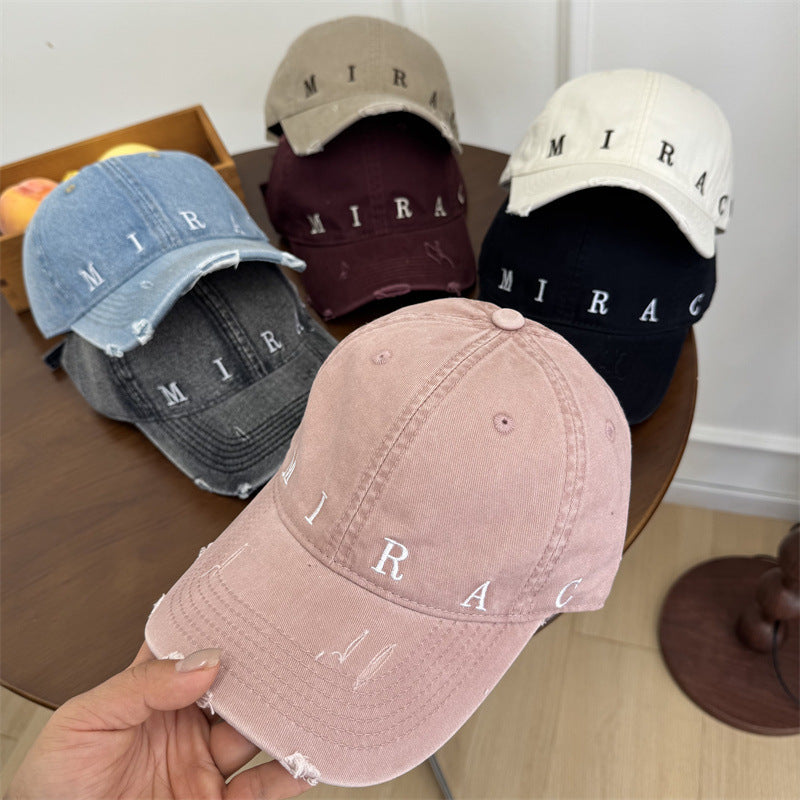 Women's Distressed Denim Baseball Cap Stornfield