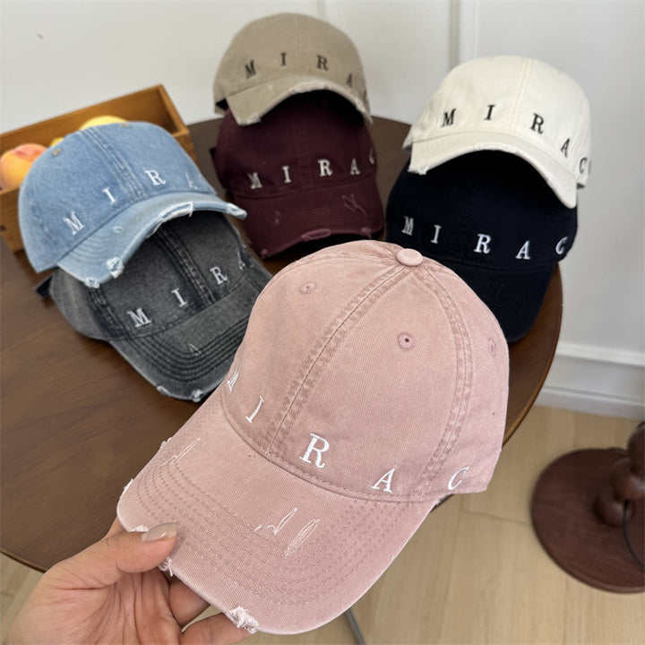 Women's Distressed Denim Baseball Cap Stornfield