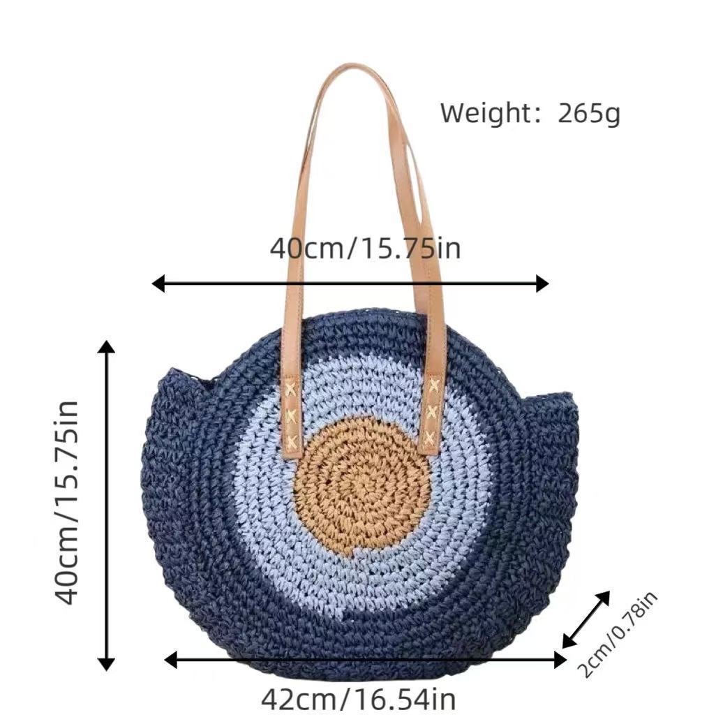 Handcrafted straw bag with eye-catching gradient Stornfield