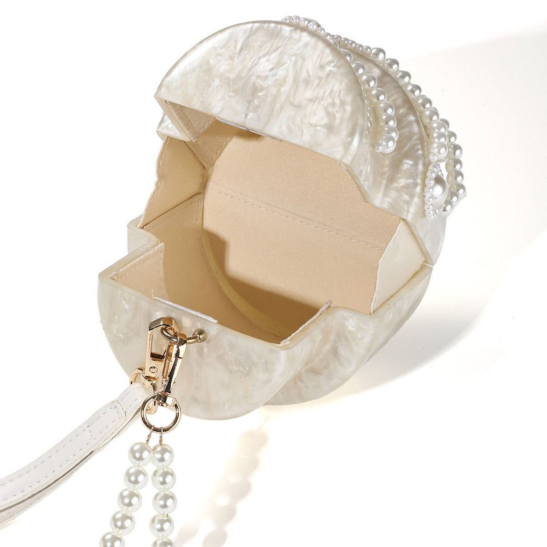 Pearl-Embellished Evening Wristlet