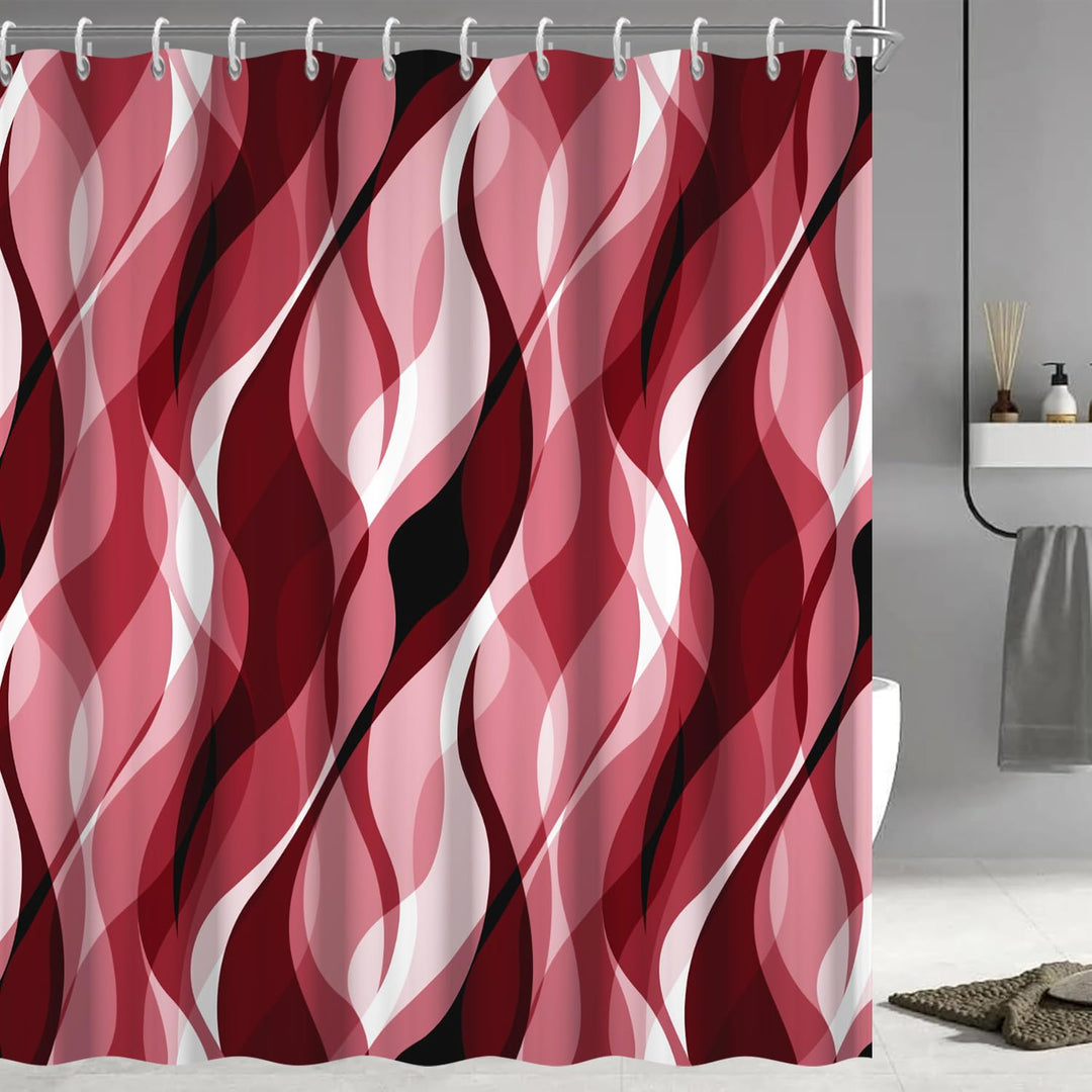 Abstract Wave Pattern Shower Curtain Stornfield