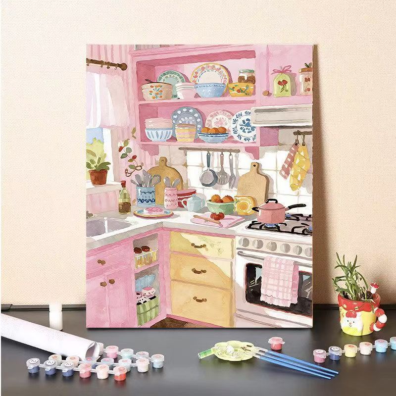 DIY Kitchen Scene Paint by Numbers Canvas Art Stornfield