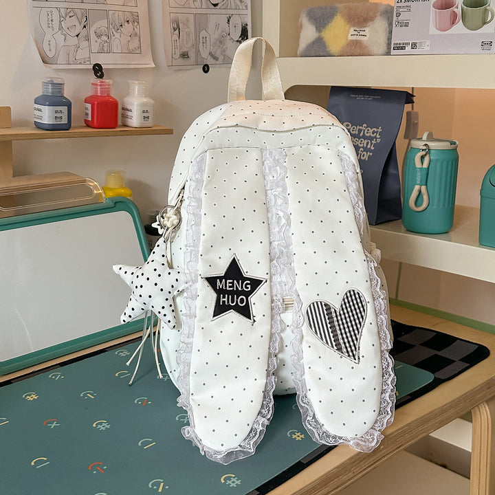 Cute Bunny-Ear Design Embellished Backpack Stornfield