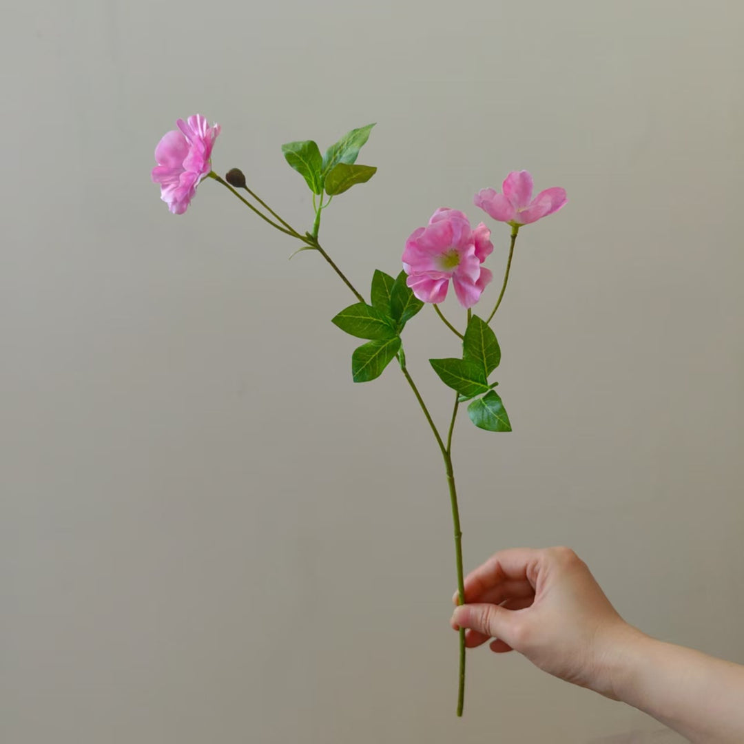 Faux Floral Stem with Lifelike Blooms