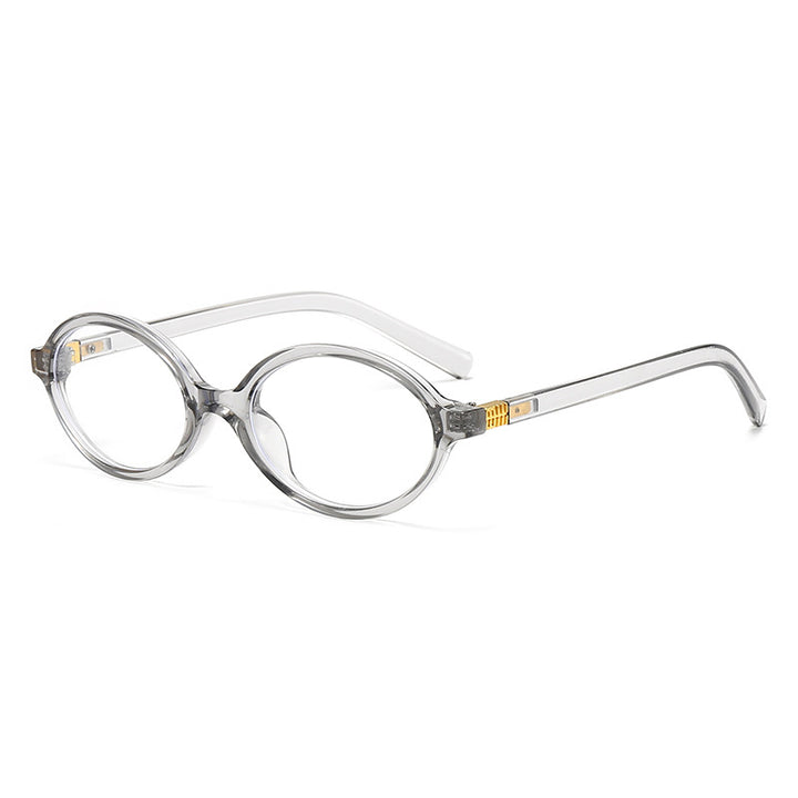 Women's fashionable oval glasses with golden accents Stornfield