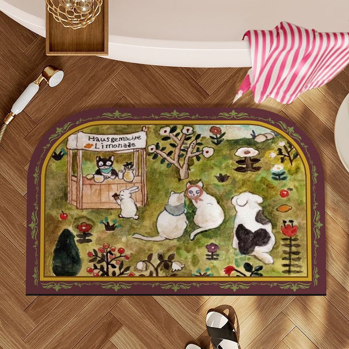 Whimsical Animal-Themed Bath Mat