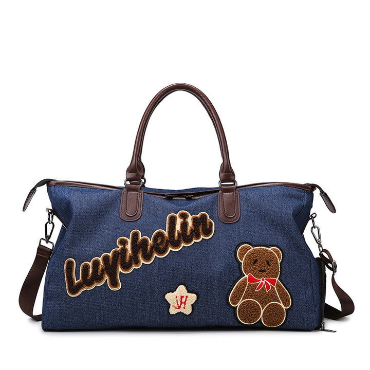 Cute Embroidered Denim Duffle Bag Stornfield