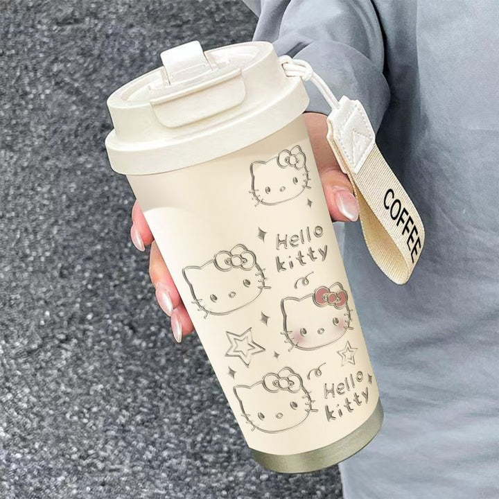 Women's insulated mug with practical carrying handle and charming Hello Kitty design Stornfield