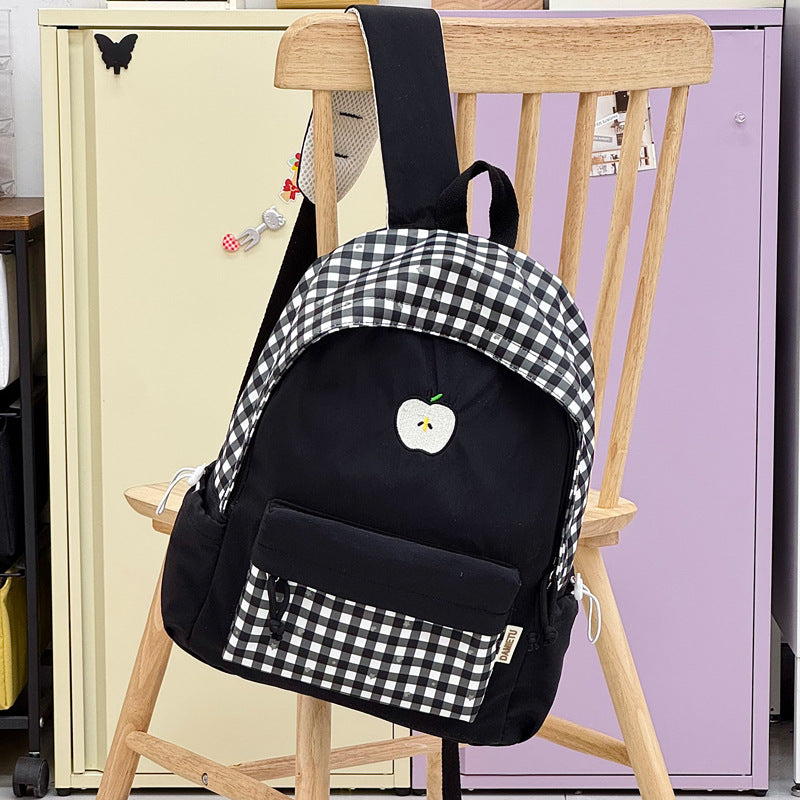 Playful Gingham Patterned Backpack Stornfield