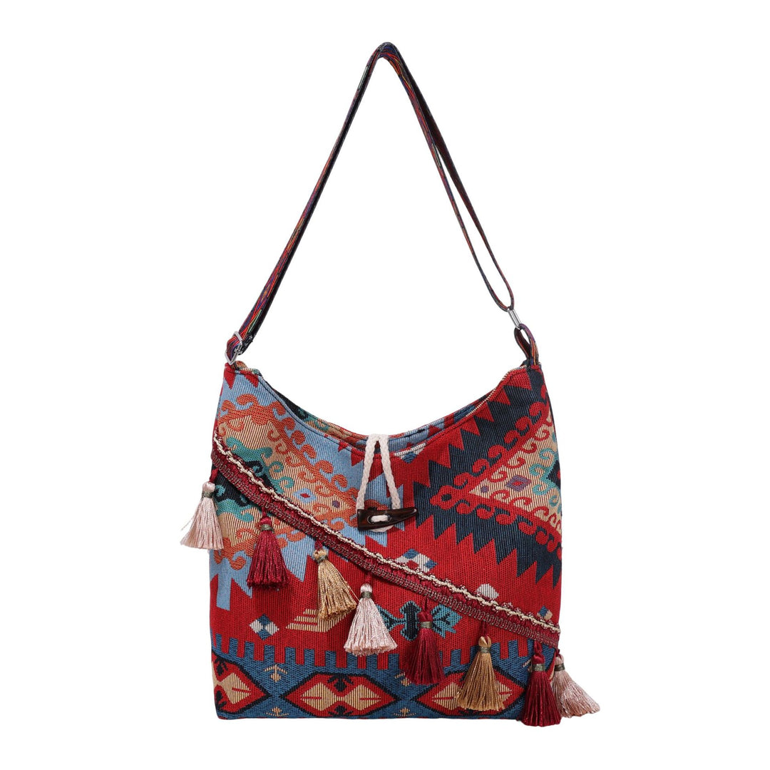 WoEthnic Patterned Flap Hobo Bag Stornfield