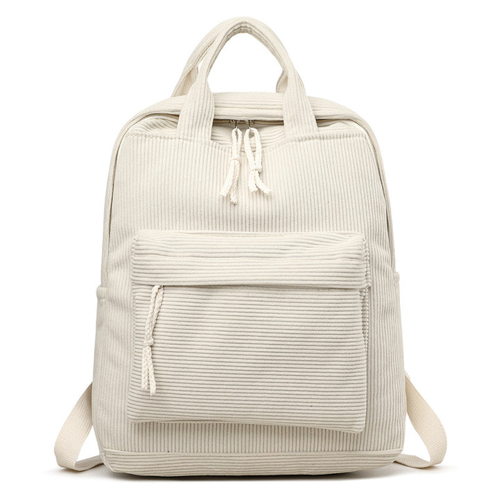 Compact Textured Fabric School Backpack Stornfield