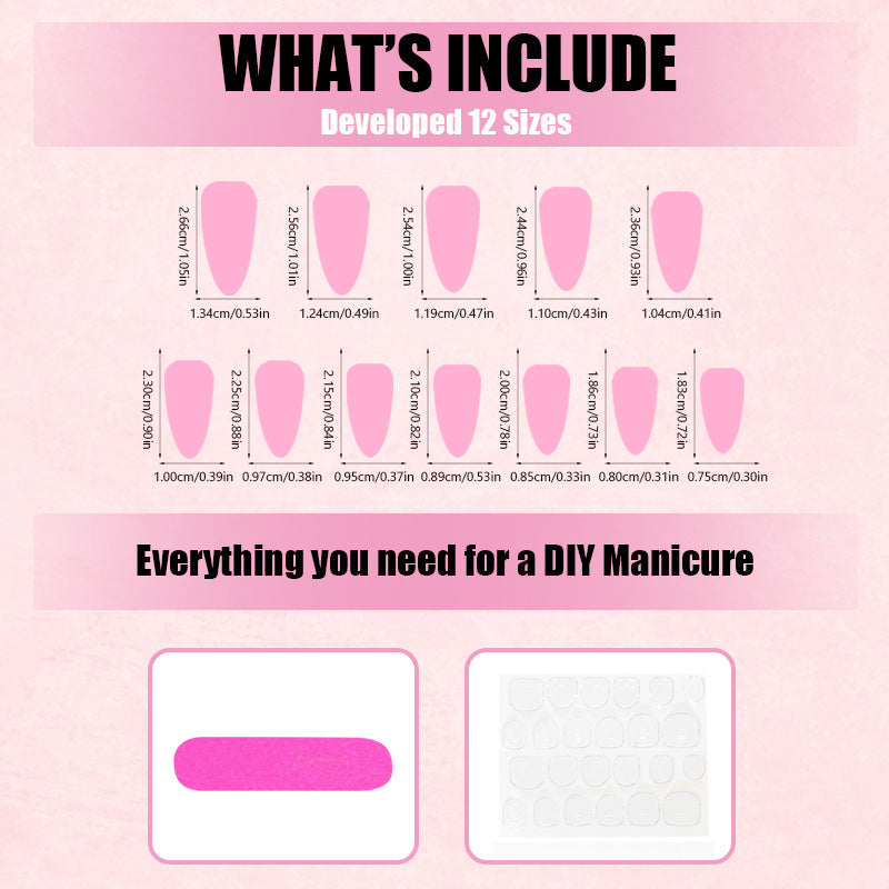 Acrylic nail set with elegant gradient and unique designs Stornfield