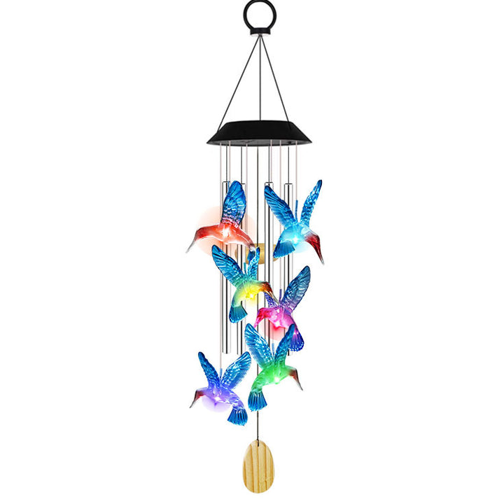 LED Solar Butterfly Wind Chime Garden Hanging Light Stornfield