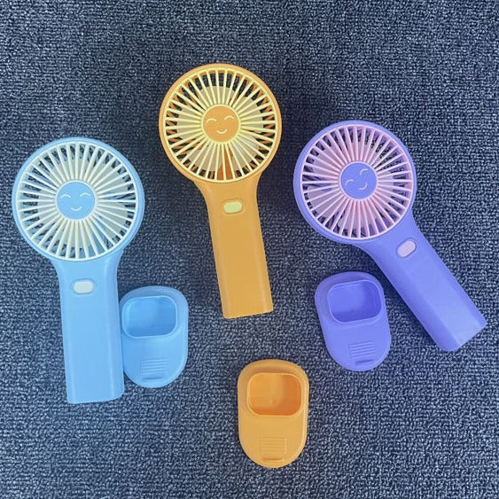 Unisex Portable Hand Fan with Integrated Mobile Phone Holder Stornfield