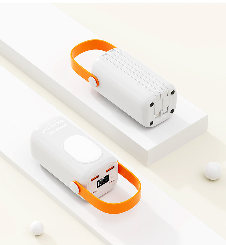 Portable power bank with integrated carrying handle and digital charging indicator Stornfield