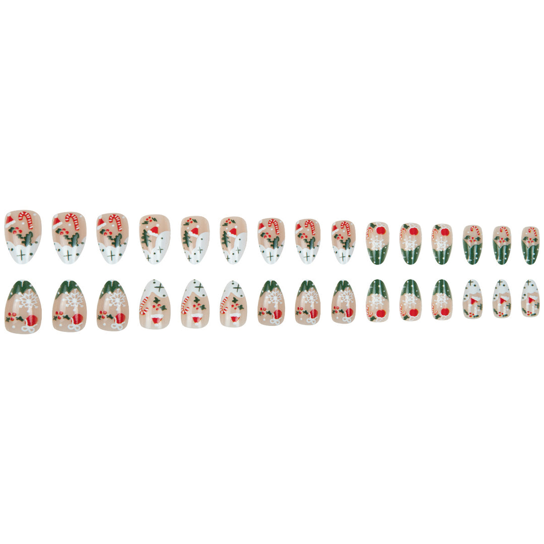 Festive Holiday-Themed Stiletto Nail Art Stornfield