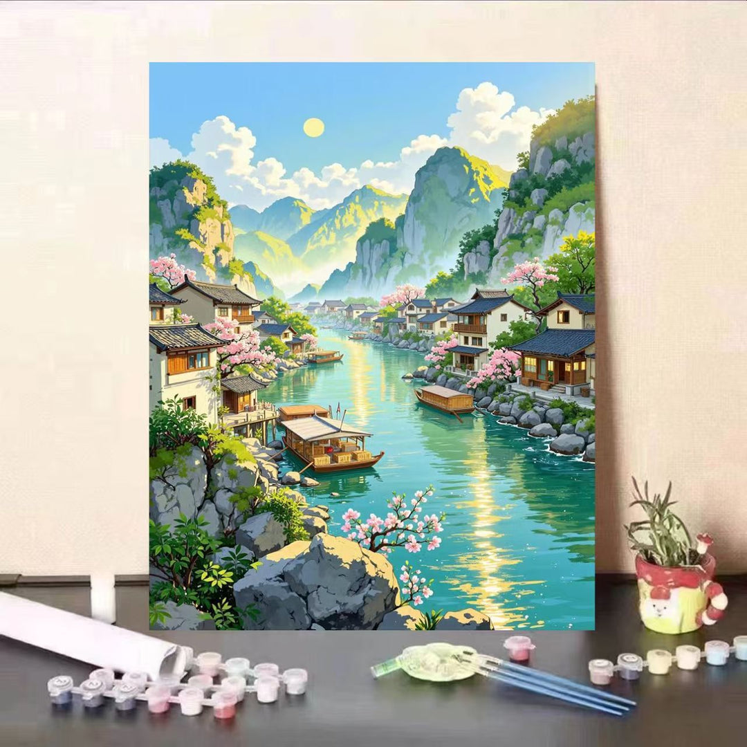 Scenic Landscape DIY Paint by Numbers Art Kit Stornfield
