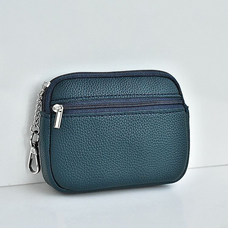 Compact Leather Zippered Card Wallet Stornfield