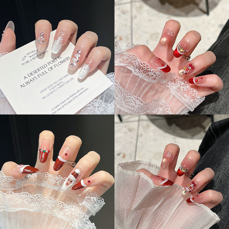 Festive Character-Themed Press-On Nail Art Stornfield