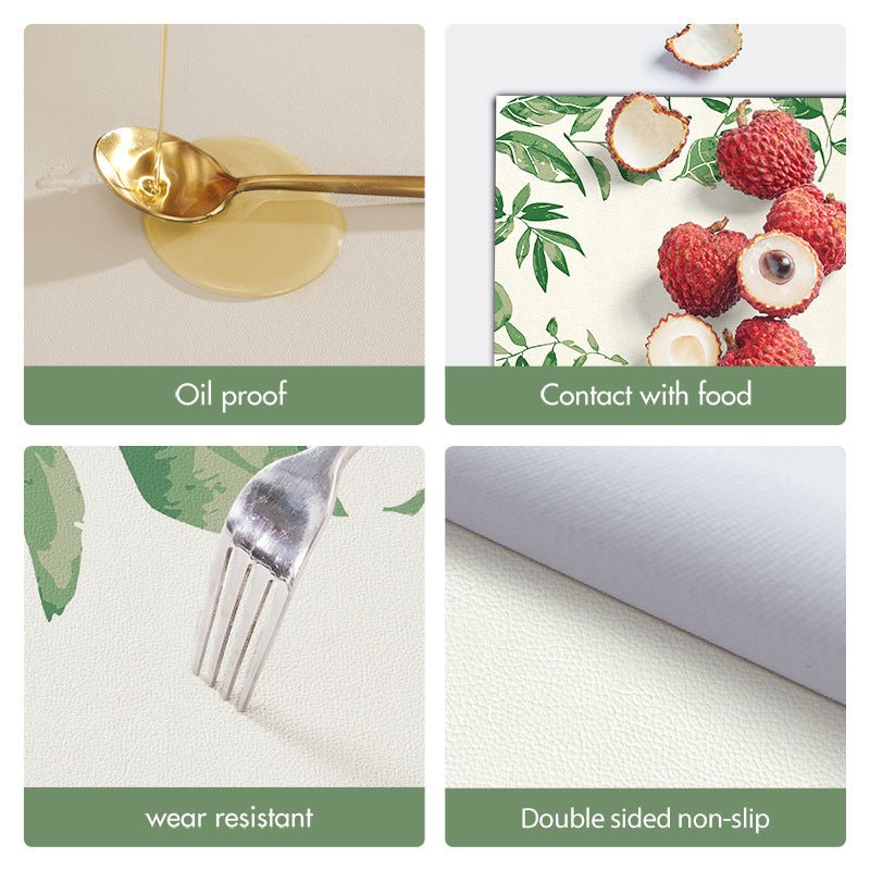 Decorative Leaf Print Table Placemats