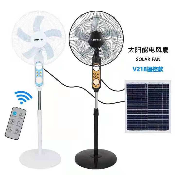 Unisex Solar-Powered Stand Fan with Remote Control and Adjustable Height Stornfield