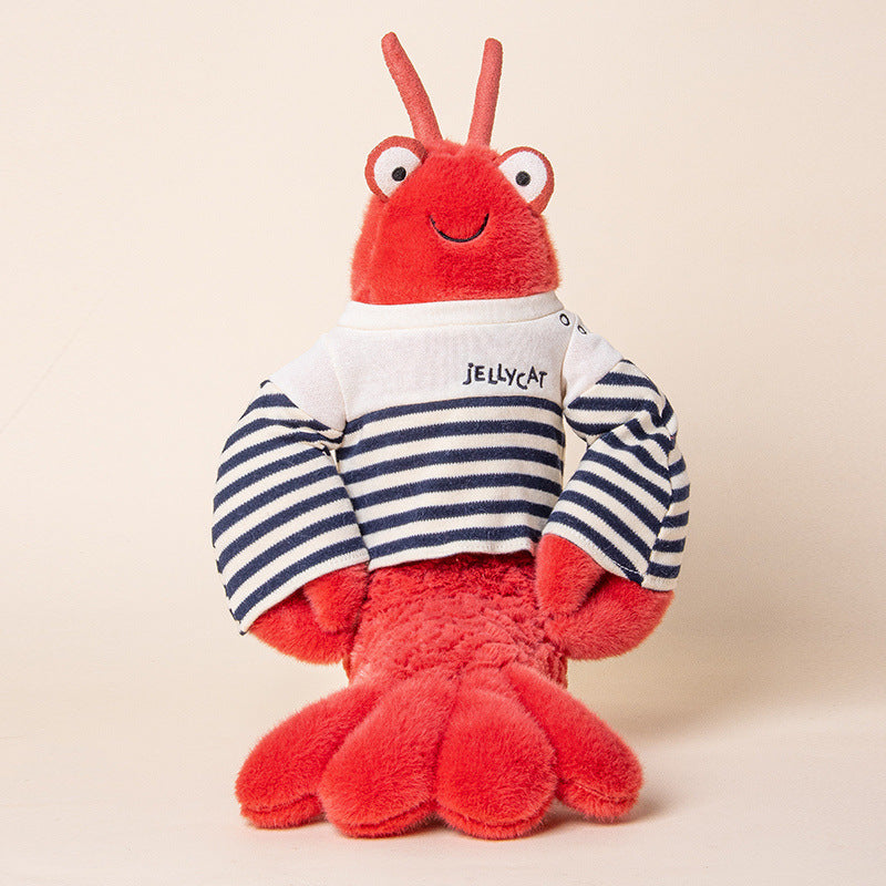 Plush Crab Hand Puppet with Soft Faux-Fur, Flexible Claw Flaps & Embroidered Eyes Stornfield