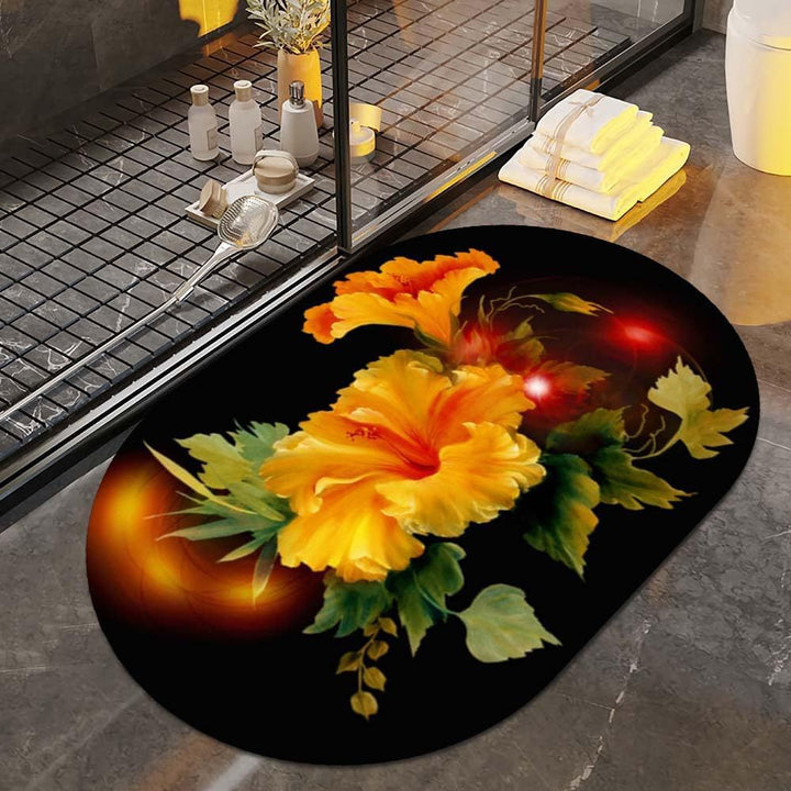 Floral Art Bath Rug Stornfield
