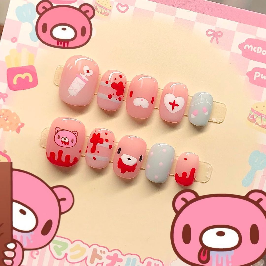 Artistic Coffee-Inspired Press-On Nail Art Set Stornfield
