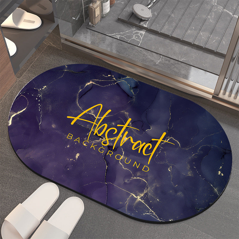 Luxurious Abstract Marble Bath Mat Stornfield