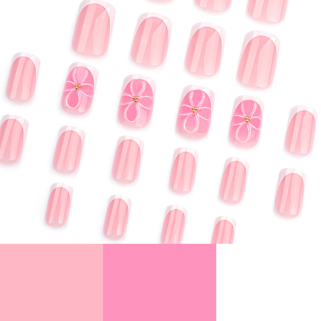 Artistic nail art with delicate flowers and elegant French lace Stornfield