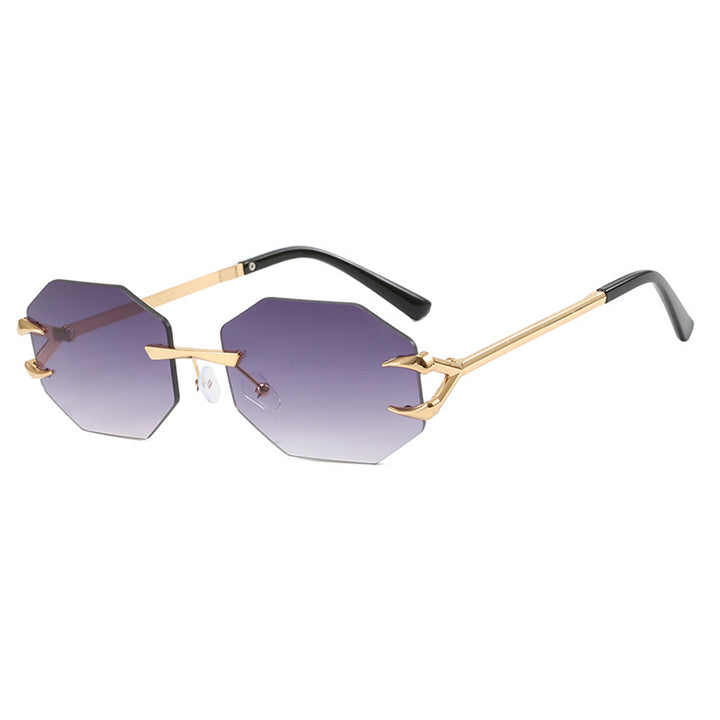 Women's geometric sunglasses with modern metal frame Stornfield