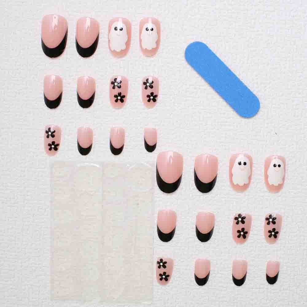 Artistic Halloween-Themed Press-On Nail Art Stornfield